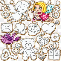 矢量情人节插画素材-空若网 矢量情人节插画素材-空若网