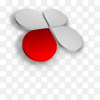 PPT四叶草透视图形-空若网 PPT四叶草透视图形-空若网