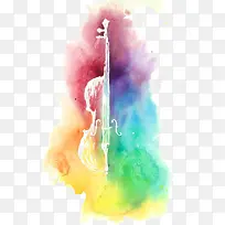 水彩小提琴-空若网 水彩小提琴-空若网