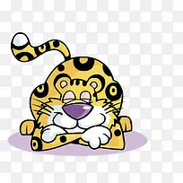 卡通可爱豹子趴-空若网 卡通可爱豹子趴-空若网