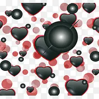 深空灰粉色圆球爱心-空若网 深空灰粉色圆球爱心-空若网