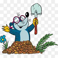 挖洞的地鼠-空若网 挖洞的地鼠-空若网