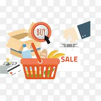 扁平化购物设计-空若网 扁平化购物设计-空若网