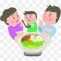 欢乐温馨一家人手绘-空若网 欢乐温馨一家人手绘-空若网