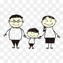 欢乐温馨一家人手绘-空若网 欢乐温馨一家人手绘-空若网