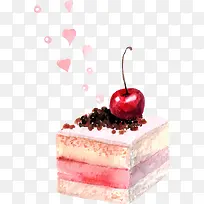 水彩爱心蛋糕-空若网 水彩爱心蛋糕-空若网