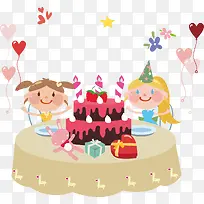 过生日的卡通漂亮女孩-空若网 过生日的卡通漂亮女孩-空若网