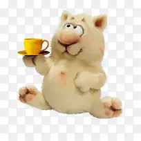 端杯子的猫-空若网 端杯子的猫-空若网