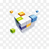 立体彩色魔方-空若网 立体彩色魔方-空若网