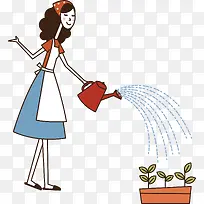 浇花png矢量素材-空若网 浇花png矢量素材-空若网