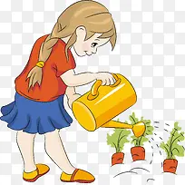 浇花png矢量素材-空若网 浇花png矢量素材-空若网