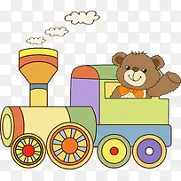 可爱卡通火车熊-空若网 可爱卡通火车熊-空若网