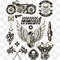 矢量轮胎翅膀骷髅-空若网 矢量轮胎翅膀骷髅-空若网