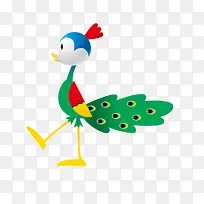 卡通小孔雀-空若网 卡通小孔雀-空若网