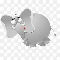 可爱大象矢量图-空若网 可爱大象矢量图-空若网