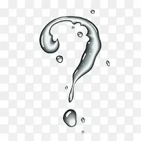 卡通手绘水滴问号-空若网 卡通手绘水滴问号-空若网