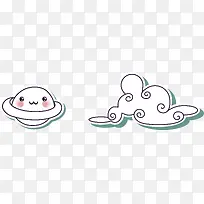 手绘天气创意图案白云-空若网 手绘天气创意图案白云-空若网