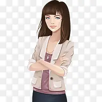 矢量手绘时尚女孩-空若网 矢量手绘时尚女孩-空若网