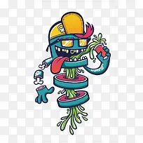 矢量街头风插画-空若网 矢量街头风插画-空若网