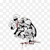 黑白史迪奇插画-空若网 黑白史迪奇插画-空若网