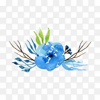 蓝色水彩手绘-空若网 蓝色水彩手绘-空若网