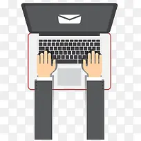 矢量手操作笔记本电脑-空若网 矢量手操作笔记本电脑-空若网