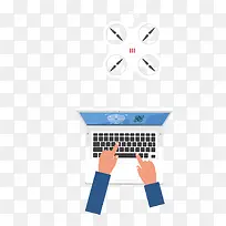 矢量手指操作笔记本电脑遥控飞机-空若网 矢量手指操作笔记本电脑遥控飞机-空若网