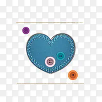 布艺纽扣爱心-空若网 布艺纽扣爱心-空若网