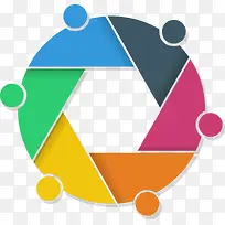 矢量彩色圆形分块PNG图片-空若网 矢量彩色圆形分块PNG图片-空若网