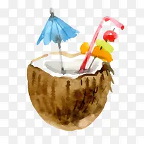 手绘椰汁-空若网 手绘椰汁-空若网