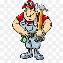 安装工人锤子卷尺素材-空若网 安装工人锤子卷尺素材-空若网