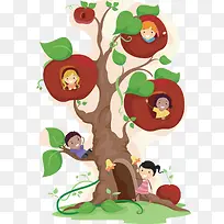 卡通苹果树-空若网 卡通苹果树-空若网