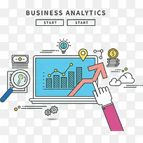 矢量电脑上的数据-空若网 矢量电脑上的数据-空若网