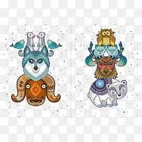 复古牛头狼头北极-空若网 复古牛头狼头北极-空若网