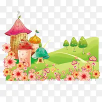 梦幻蘑菇房子卡通动画蘑菇-空若网 梦幻蘑菇房子卡通动画蘑菇-空若网