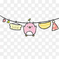 可爱卡通挂衣服-空若网 可爱卡通挂衣服-空若网