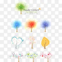 创意小清新许愿树矢量素材-空若网 创意小清新许愿树矢量素材-空若网