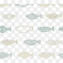 矢量清新的鱼花纹-空若网 矢量清新的鱼花纹-空若网