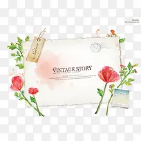 水彩花卉店铺背景-空若网 水彩花卉店铺背景-空若网