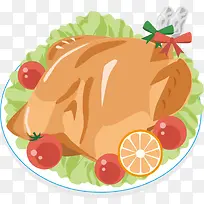 手绘食物鸡肉肉-空若网 手绘食物鸡肉肉-空若网