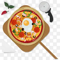 矢量扁平化美食-空若网 矢量扁平化美食-空若网