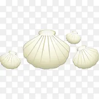 卡通手绘白色扇贝-空若网 卡通手绘白色扇贝-空若网