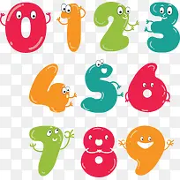 彩色卡通数字小人-空若网 彩色卡通数字小人-空若网