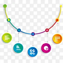 弧形PPT素材多彩按钮-空若网 弧形PPT素材多彩按钮-空若网