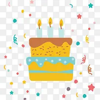 黄色的生日蛋糕-空若网 黄色的生日蛋糕-空若网