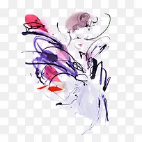 水彩手绘人物插画-空若网 水彩手绘人物插画-空若网