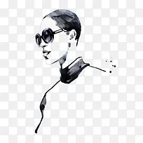 水彩创意人像手绘-空若网 水彩创意人像手绘-空若网