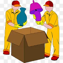 卡通搬家人员-空若网 卡通搬家人员-空若网