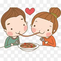 情侣吃面-空若网 情侣吃面-空若网