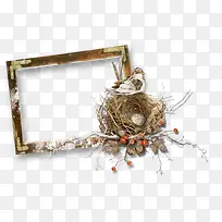 木质鸟巢边框-空若网 木质鸟巢边框-空若网